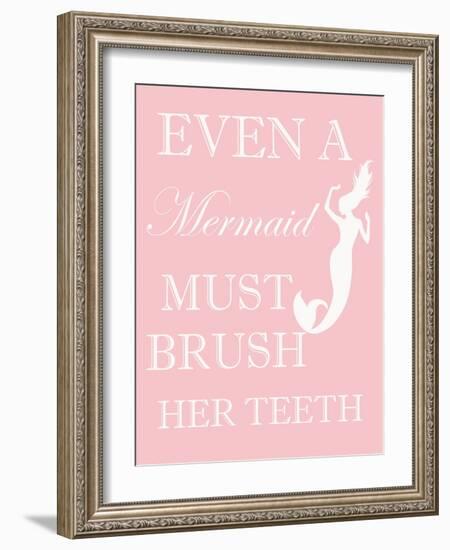 Mermaid Must Brush-Taylor Greene-Framed Art Print