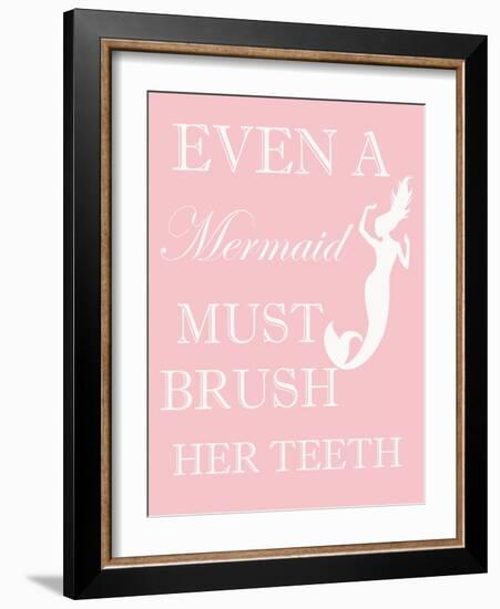 Mermaid Must Brush-Taylor Greene-Framed Art Print