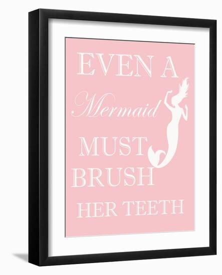 Mermaid Must Brush-Taylor Greene-Framed Art Print