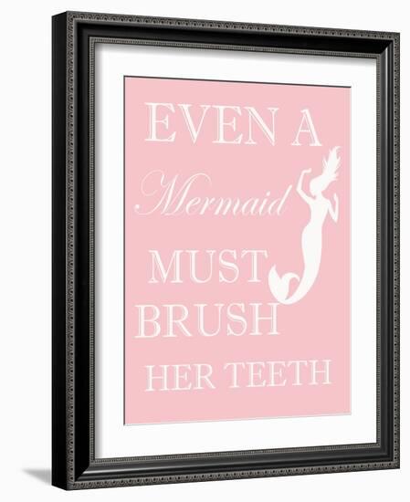 Mermaid Must Brush-Taylor Greene-Framed Art Print