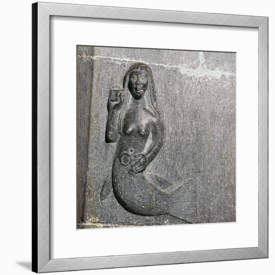 Mermaid on the chancel arch of Clonfert Cathedral, 12th century. Artist: Unknown-Unknown-Framed Giclee Print