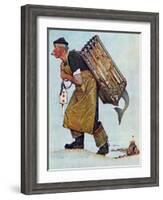 "Mermaid" or "Lobsterman", August 20,1955-Norman Rockwell-Framed Giclee Print