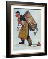"Mermaid" or "Lobsterman", August 20,1955-Norman Rockwell-Framed Giclee Print