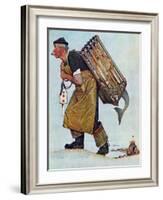 "Mermaid" or "Lobsterman", August 20,1955-Norman Rockwell-Framed Giclee Print