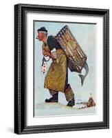 "Mermaid" or "Lobsterman", August 20,1955-Norman Rockwell-Framed Giclee Print
