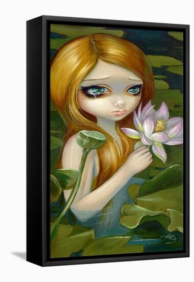 Mermaid Picking Lotus Blossoms-Jasmine Becket-Griffith-Framed Stretched Canvas