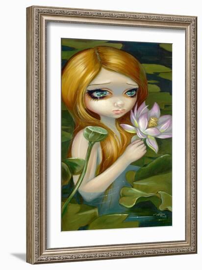 Mermaid Picking Lotus Blossoms-Jasmine Becket-Griffith-Framed Art Print