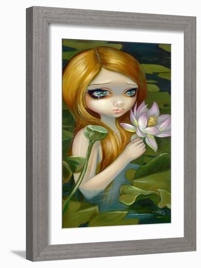 Mermaid Picking Lotus Blossoms-Jasmine Becket-Griffith-Framed Art Print