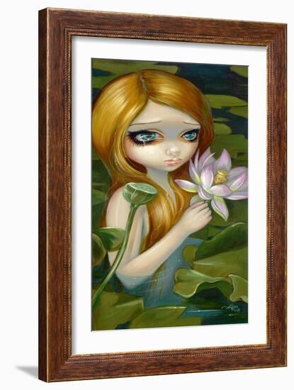 Mermaid Picking Lotus Blossoms-Jasmine Becket-Griffith-Framed Art Print