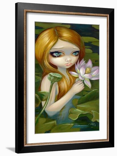 Mermaid Picking Lotus Blossoms-Jasmine Becket-Griffith-Framed Art Print