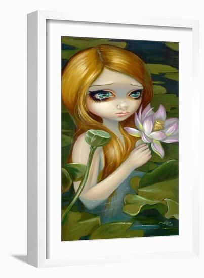 Mermaid Picking Lotus Blossoms-Jasmine Becket-Griffith-Framed Art Print