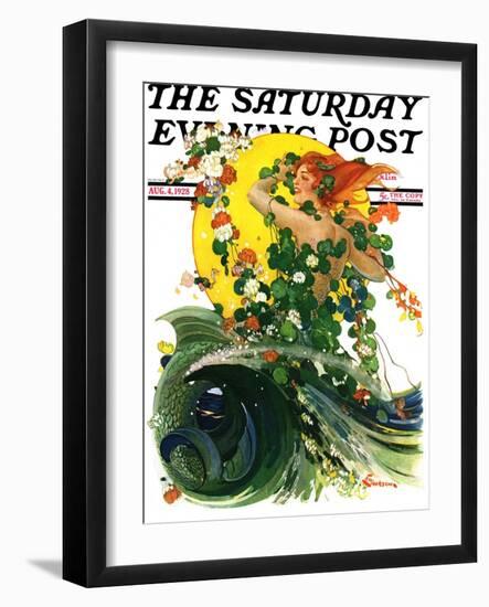 "Mermaid," Saturday Evening Post Cover, August 4, 1928-Elbert Mcgran Jackson-Framed Giclee Print