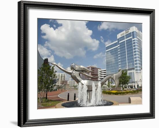 Mermaid Sculpture Fountain in Town Point Park, Norfolk, Virginia, Usa-Cindy Miller Hopkins-Framed Photographic Print