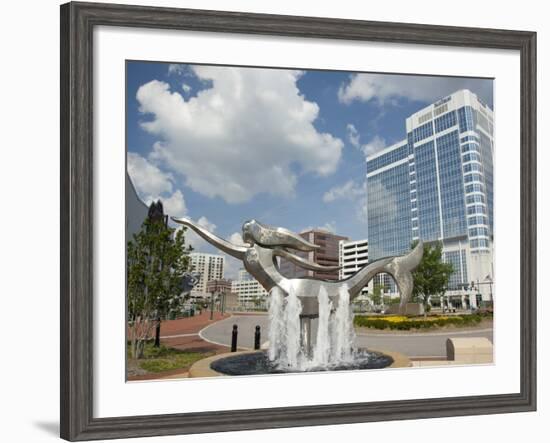 Mermaid Sculpture Fountain in Town Point Park, Norfolk, Virginia, Usa-Cindy Miller Hopkins-Framed Photographic Print