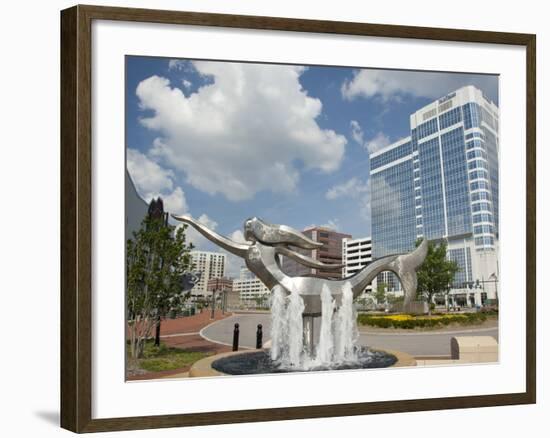 Mermaid Sculpture Fountain in Town Point Park, Norfolk, Virginia, Usa-Cindy Miller Hopkins-Framed Photographic Print