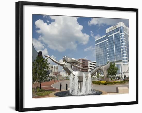 Mermaid Sculpture Fountain in Town Point Park, Norfolk, Virginia, Usa-Cindy Miller Hopkins-Framed Photographic Print