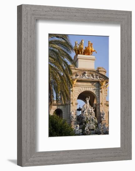 Mermaid sculpture on a fountain in the Parc de la Ciutadella in Barcelona, Catalonia, Spain-null-Framed Premium Giclee Print