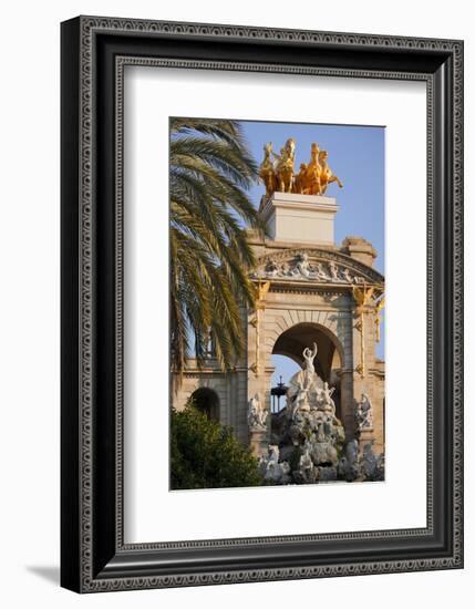 Mermaid sculpture on a fountain in the Parc de la Ciutadella in Barcelona, Catalonia, Spain-null-Framed Premium Giclee Print