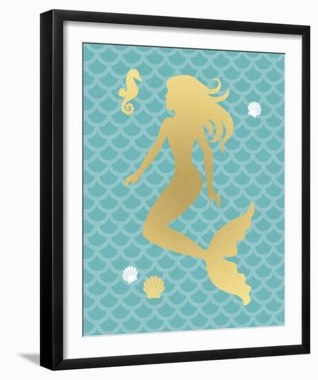 Mermaid Seahorse-Sasha Blake-Framed Giclee Print