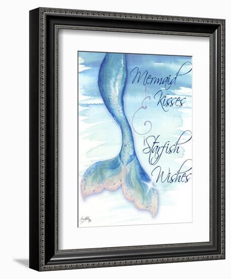 Mermaid Tail I (kisses and wishes)-Elizabeth Medley-Framed Art Print