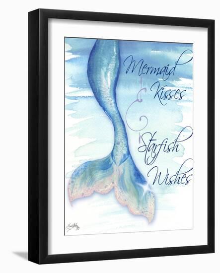 Mermaid Tail I (kisses and wishes)-Elizabeth Medley-Framed Art Print