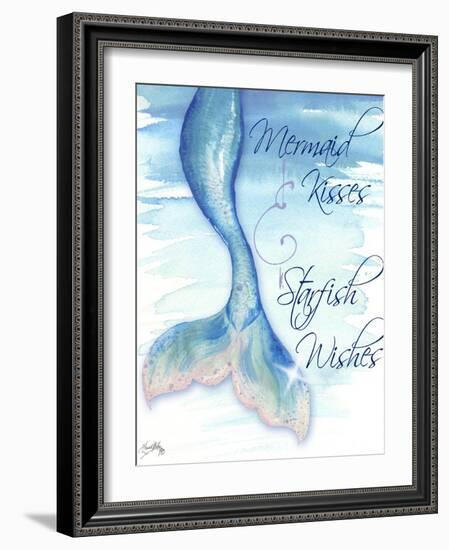 Mermaid Tail I (kisses and wishes)-Elizabeth Medley-Framed Art Print