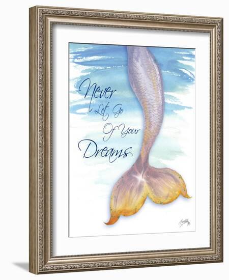 Mermaid Tail II (never let go of dreams)-Elizabeth Medley-Framed Art Print