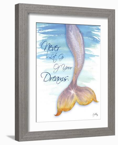 Mermaid Tail II (never let go of dreams)-Elizabeth Medley-Framed Art Print