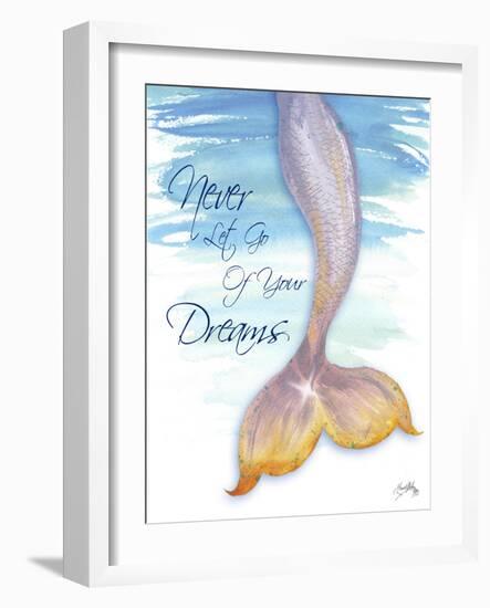 Mermaid Tail II (never let go of dreams)-Elizabeth Medley-Framed Art Print