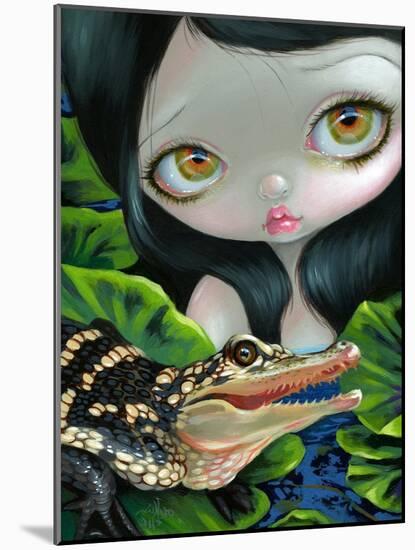 Mermaid with a Baby Alligator-Jasmine Becket-Griffith-Mounted Art Print