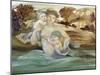 Mermaid with Her Offspring-Edward Burne-Jones-Mounted Giclee Print