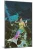 Mermaid with Mirror-null-Mounted Art Print