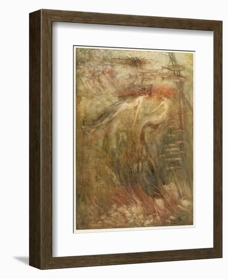 Mermaid-Arthur Rackham-Framed Premium Photographic Print