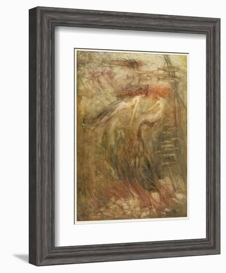 Mermaid-Arthur Rackham-Framed Photographic Print