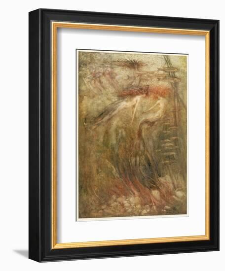 Mermaid-Arthur Rackham-Framed Photographic Print