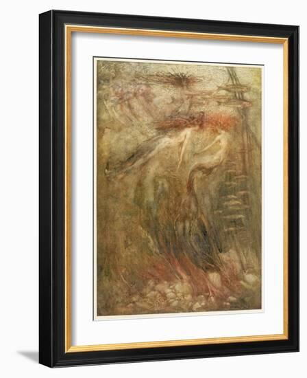 Mermaid-Arthur Rackham-Framed Photographic Print