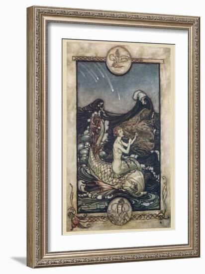 Mermaid-Arthur Rackham-Framed Photographic Print