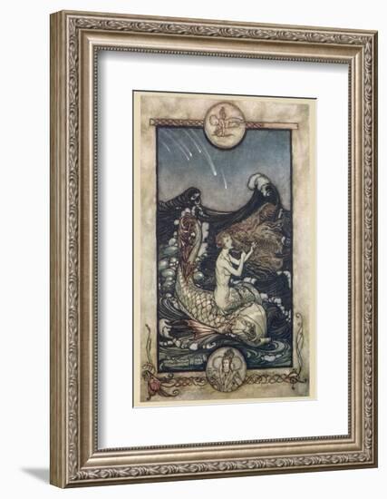 Mermaid-Arthur Rackham-Framed Photographic Print