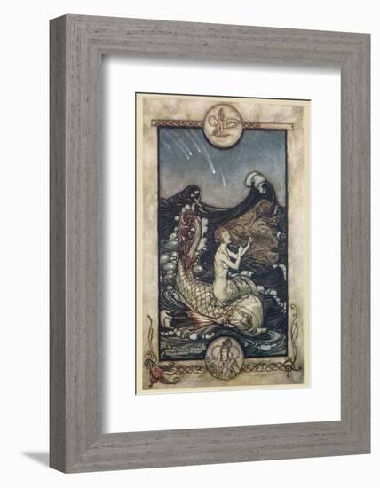 Mermaid-Arthur Rackham-Framed Photographic Print