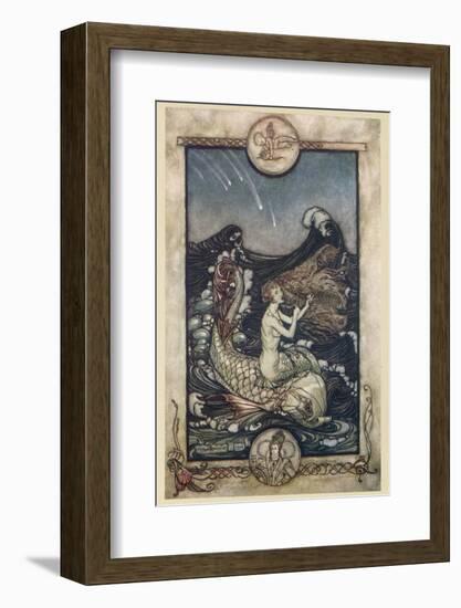 Mermaid-Arthur Rackham-Framed Photographic Print