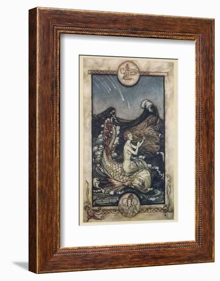 Mermaid-Arthur Rackham-Framed Photographic Print