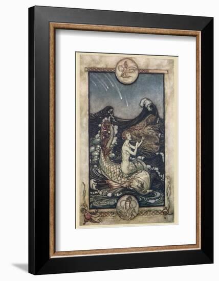 Mermaid-Arthur Rackham-Framed Photographic Print