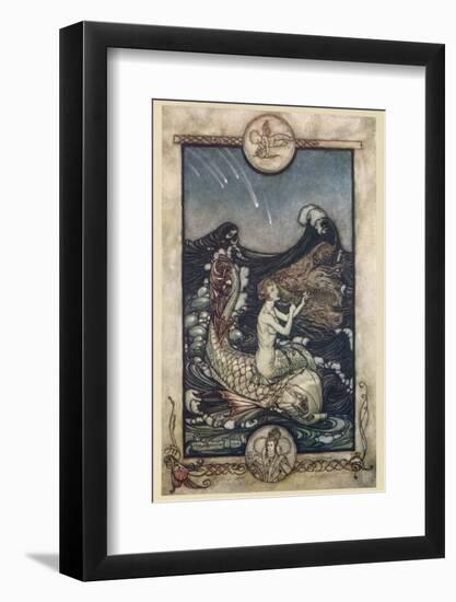 Mermaid-Arthur Rackham-Framed Photographic Print