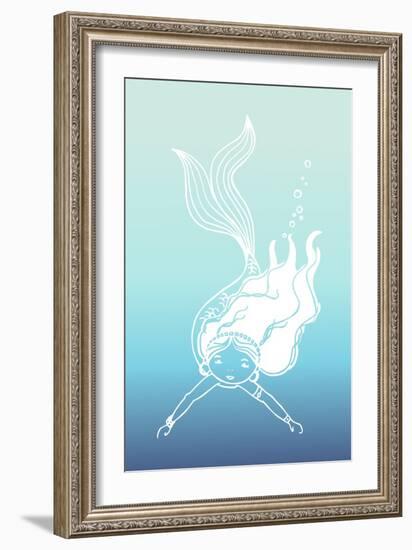 Mermaid-null-Framed Giclee Print