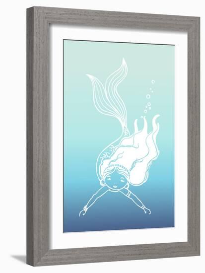 Mermaid-null-Framed Giclee Print