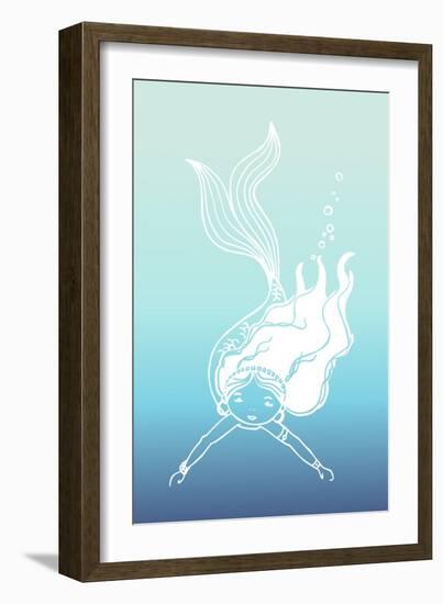 Mermaid-null-Framed Giclee Print