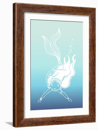 Mermaid-null-Framed Giclee Print