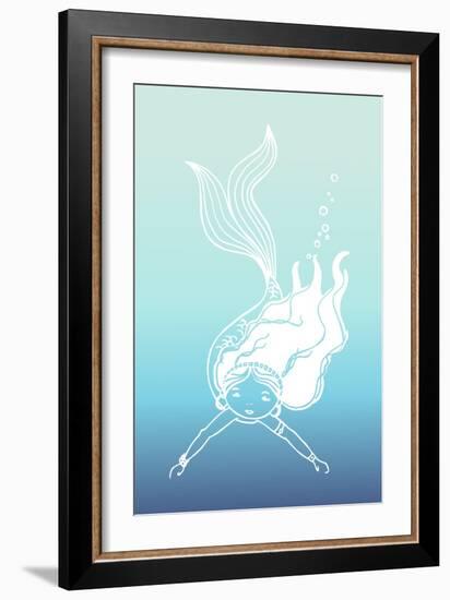 Mermaid-null-Framed Giclee Print