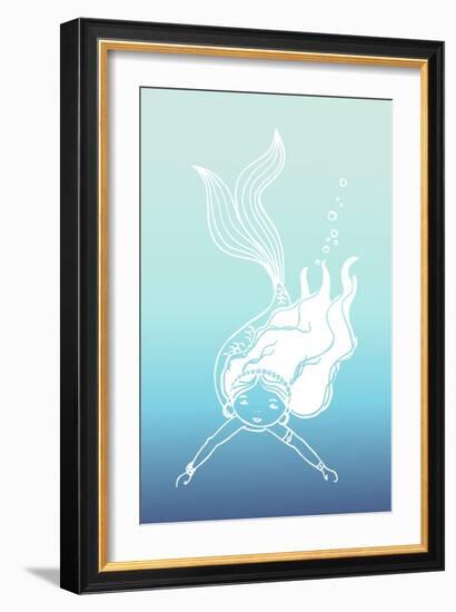 Mermaid-null-Framed Giclee Print