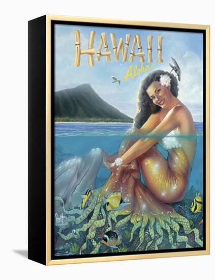 Mermaid-Scott Westmoreland-Framed Stretched Canvas